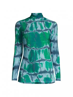 Блузка с водолазкой и принтом тай-дай , зеленый Stella Jean