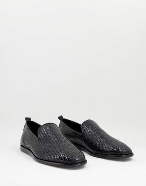 Черные плетеные кожаные лоферы Ipanema-Черный цвет H by Hudson