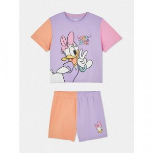 Пижама , размер 146, оранжевый Disney. Цвет: оранжевый/фиолетовый/сиреневый