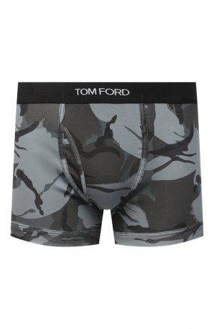 Хлопковые боксеры Tom Ford. Цвет: серый