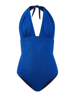 Мерцающий купальный костюм из быстросохнущей ткани MC2 SAINT BARTH. Цвет: синий
