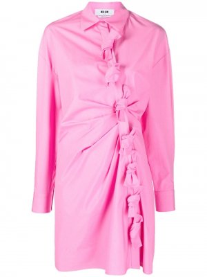 Bow-detail mini dress MSGM. Цвет: розовый