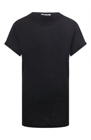 Льняная футболка Max&Moi. Цвет: чёрный