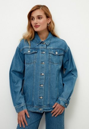 Куртка джинсовая Zarina Exclusive online. Цвет: синий