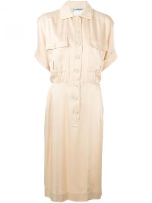Платье-рубашка Jean Louis Scherrer Vintage. Цвет: розовый и фиолетовый