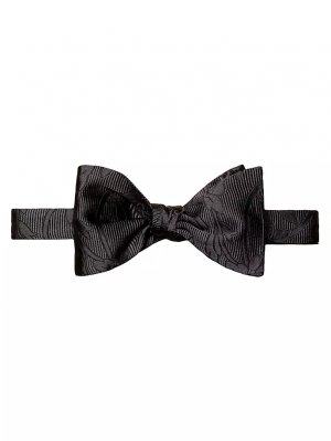 Жаккардовый шелковый галстук-бабочка с цветочным принтом, серый Eton