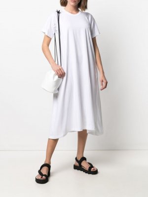 Расклешенное платье с короткими рукавами Comme Des Garçons. Цвет: белый