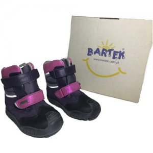 Ботинки для девочек 22 размер, темно-фиолетовые Bartek. Цвет: фиолетовый