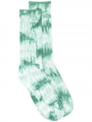 Носки в рубчик Stussy. Цвет: зеленый