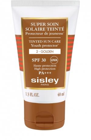 Солнцезащитный оттеночный крем для лица с SPF30, оттенок Золотистый Sisley. Цвет: бесцветный