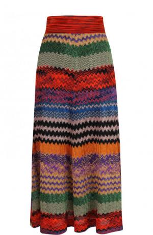 Вязаная юбка-миди с широким поясом Missoni. Цвет: разноцветный