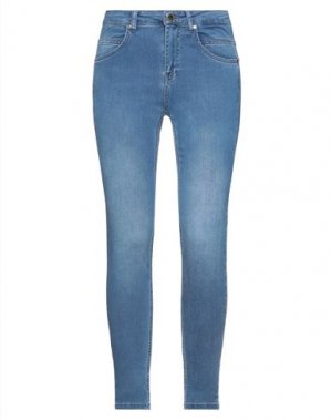 Джинсовые брюки MAISON ESPIN. Цвет: синий
