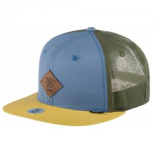 Бейсболка 6P TrueFit 3 Tone Linen, размер ONE DJINNS. Цвет: голубой