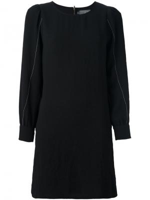 Платье с длинными рукавами Cotélac. Цвет: чёрный