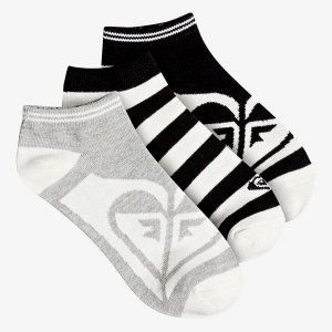 Короткие носки ROXY. Цвет: черный,серый