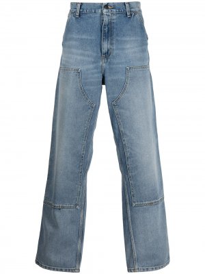 Широкие джинсы с карманами карго Carhartt WIP. Цвет: синий