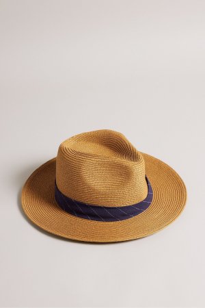 Светло-коричневая соломенная шляпа Hurrca , коричневый Ted Baker