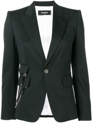 Облегающий пиджак Dsquared2. Цвет: черный
