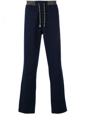 Спортивные брюки с трикотажным поясом Missoni. Цвет: синий