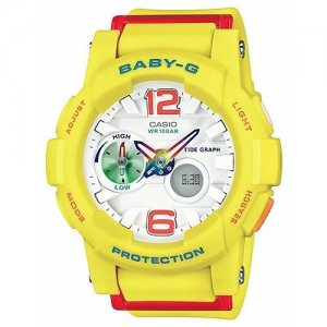 Наручные часы CASIO Baby-G BGA-180-9B, желтый. Цвет: желтый