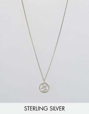 Ожерелье с зодиакальной подвеской Козерог Fashionology. Цвет: серебряный