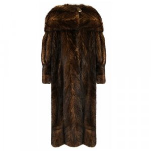 Норковая шуба от Romagna Furs. Цвет: коричневый