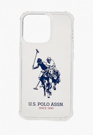 Чехол для iPhone U.S. Polo Assn. 13 Pro, PC/TPU Shockproof Horse Hard Transp. Цвет: прозрачный