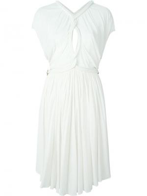 Платье миди с декоративной веревкой Jay Ahr. Цвет: белый