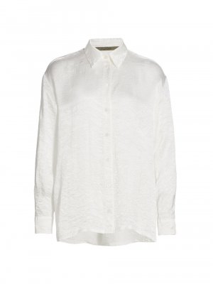 Текстурированная атласная рубашка с пуговицами спереди Enza Costa