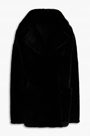 Двубортное пальто из дубленки YVES SALOMON, черный Salomon
