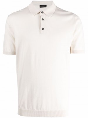 Short-sleeved cotton polo shirt Roberto Collina. Цвет: бежевый