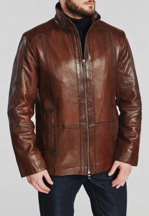 Куртка кожаная Mondial. Цвет: коричневый