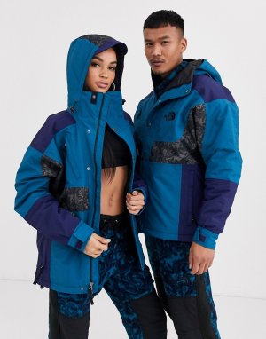 Непромокаемая утепленная куртка синего/кораллового/серого цвета с принтом 94 Rage-Синий The North Face