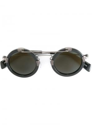 Солнцезащитные очки Yohji Yamamoto. Цвет: серый