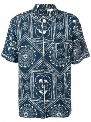 Рубашка с короткими рукавами и принтом Levi's. Цвет: синий