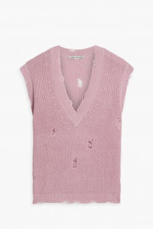 Потертый хлопковый свитер , розовый Cotton By Autumn Cashmere