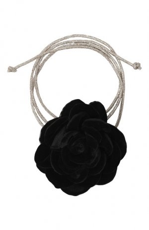 Бархатный чокер-роза ALine. Цвет: чёрный