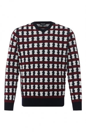 Пуловер из шерсти и кашемира Giorgio Armani. Цвет: разноцветный
