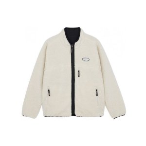Reversible Sherpa Fleece Warm-Up Jacket Unisex Outerwear Off-White 6DB43013-BK New Balance