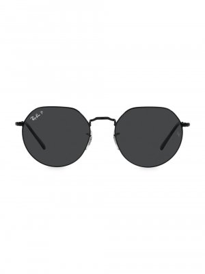 Солнцезащитные очки-бабочки неправильной формы 53 мм , черный Ray-Ban