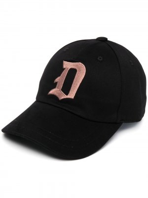 Бейсболка кепка с вышитой монограммой Dondup. Цвет: черный