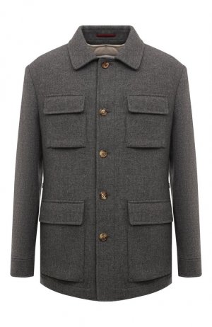 Утепленная куртка Brunello Cucinelli. Цвет: серый