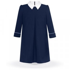 Школьное платье , размер 158-164, синий, белый Alisia Fiori. Цвет: синий/белый