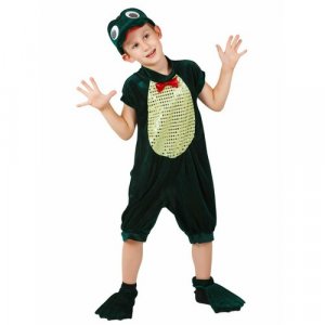Карнавальный костюм детский Лягушонок Elite CLASSIC. Цвет: зеленый/зелeный