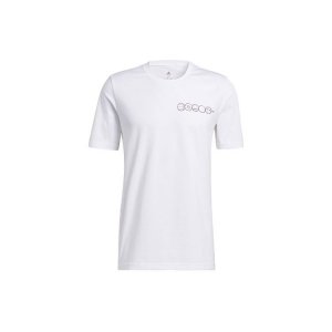 Beijing Cartoon Print Basketball Casual Short Sleeve T-Shirt Men Tops White GU6287 Adidas