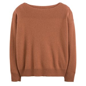 Пуловер LaRedoute. Цвет: каштановый