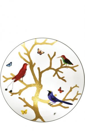 Сервировочная тарелка Aux Oiseaux Bernardaud. Цвет: белый