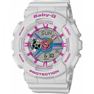 Наручные часы Baby-G BA-110NR-8A, белый CASIO. Цвет: белый
