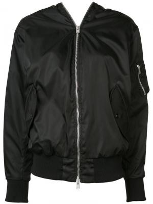 Куртка-бомбер с двухсторонней молнией Yang Li. Цвет: чёрный
