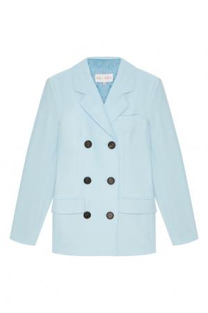 Двубортный пиджак Kuraga. Цвет: голубой
